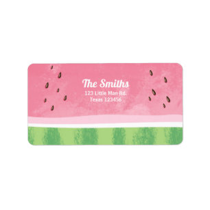 Watermelon Address Label Melon Party Fruit Summer