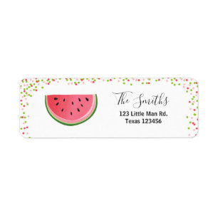 Watermelon Adresse de retour Label Melon Party Fru