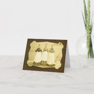 Watermelon and Aprons Vintage Notecard