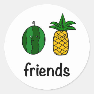 Watermelon and Pineapple Friends Sticker