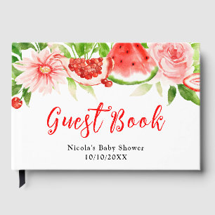 Watermelon and Pomegranate Baby Shower Guest Book