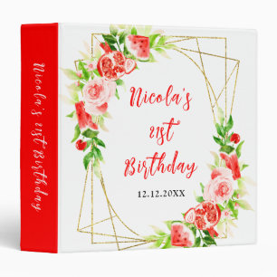 Watermelon and Pomegranate Birthday Photo Album Binder