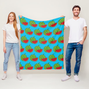 Watermelon and Slice Fleece Blanket