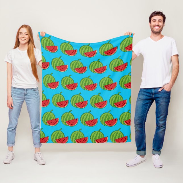 Watermelon and Slice Fleece Blanket (In Situ)