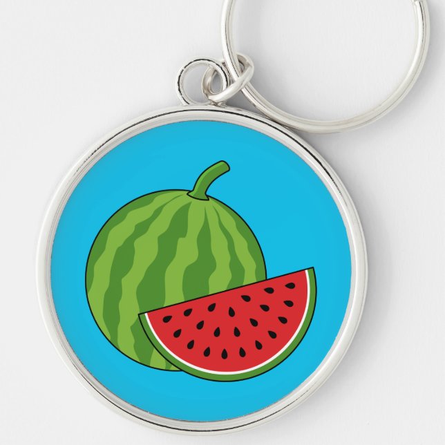Watermelon and Slice Keychain (Front)