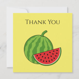 Watermelon and Slice Personalize Thank You Card