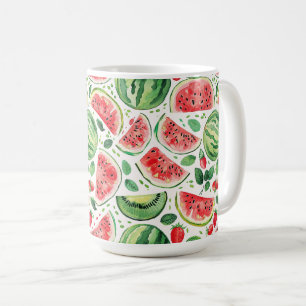 Watermelon and Summer Fruit Pattern  Coffee Mug