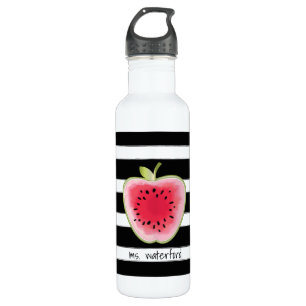 Watermelon Apple Stripes Personalized Teacher 710 Ml Water Bottle