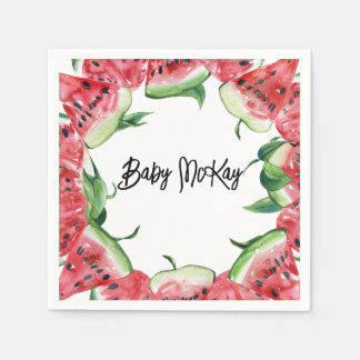 Watermelon Baby Girl Shower Napkins