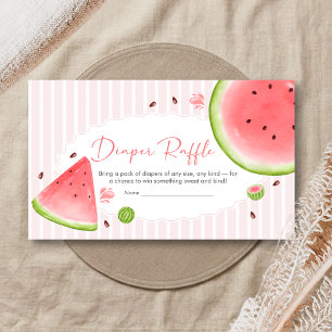 Watermelon Baby Shower Diaper Raffle Enclosure Card