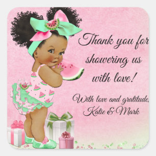 Watermelon Baby Shower Favour Stickers