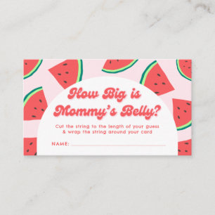 Watermelon Baby Shower How Big is Mommy's Belly Enclosure Card
