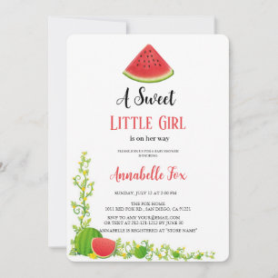 WATERMELON BABYSHOWE INVITATION