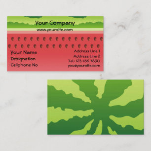 Watermelon Background Horizontal Business Card