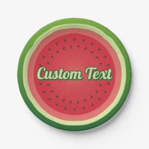Watermelon Background Paper Plate