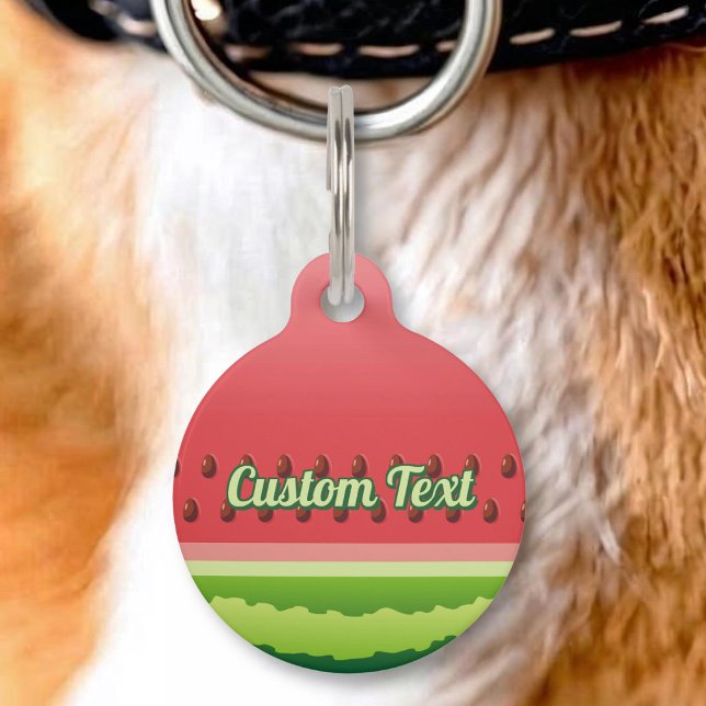 Watermelon Background Pet Name Tag (Creator Uploaded)