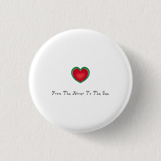 Watermelon badge 1 inch round button (Front)