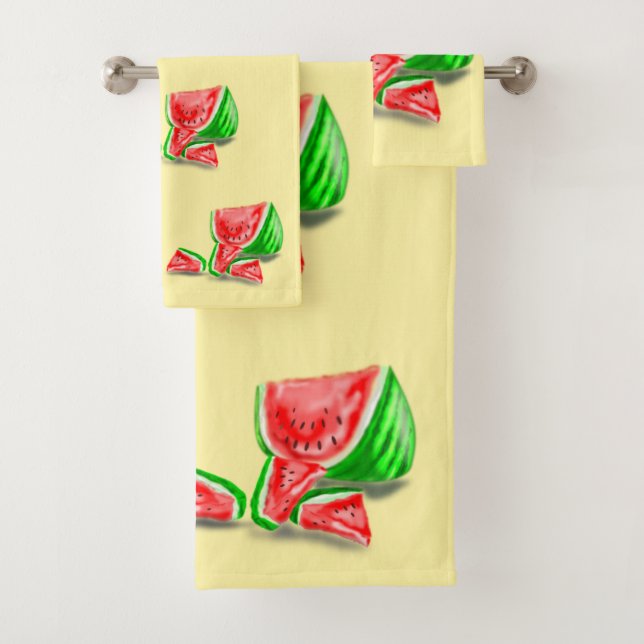 Watermelon Bath Towels - Choose Colour (Insitu)