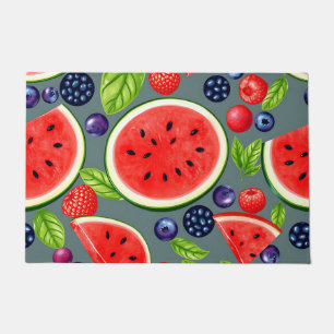 Watermelon Berry Summer Pattern Doormat