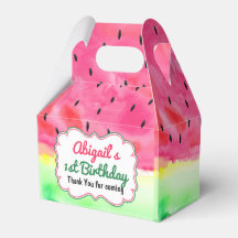 Watermelon Birthday Favour Box Personalized