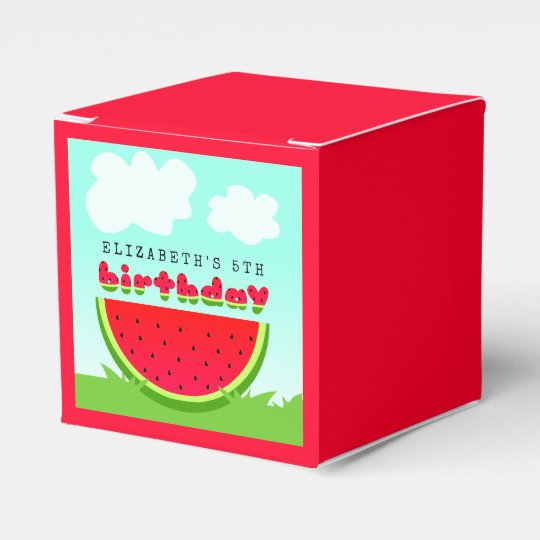 Watermelon Birthday Picnic Party Favor Box