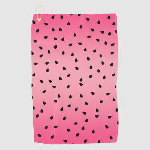 Watermelon Black Seeds Summer Vibes Juicy Pink Golf Towel