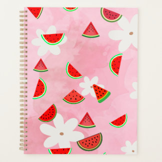 Watermelon Bloom – Fun Summer Floral Pattern" Planner
