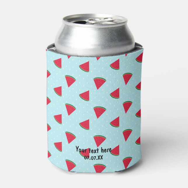 Watermelon Blue Fun Summer Fruit Can Cooler (Can Front)