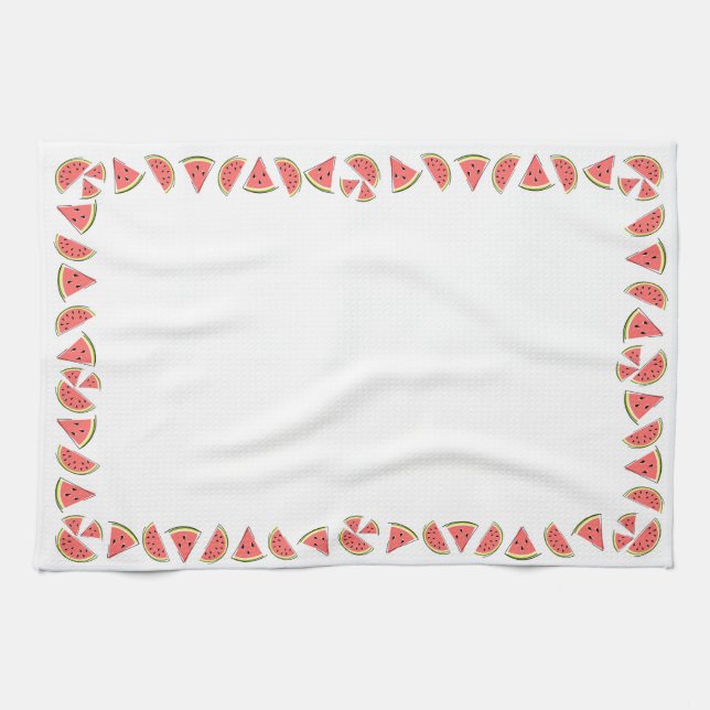 Watermelon Border kitchen towel (Horizontal)