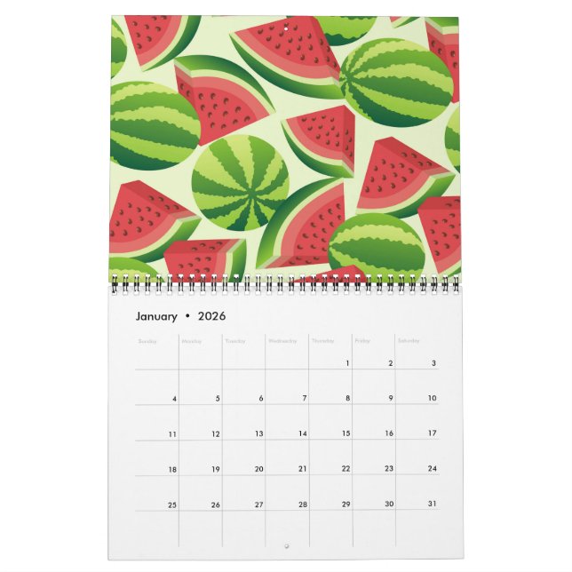 Watermelon Calendar (Jan 2026)