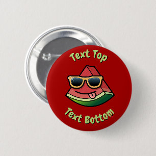 Watermelon Cartoon Button