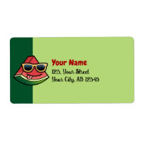 Watermelon Cartoon Label