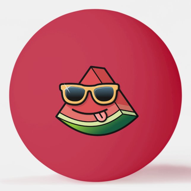 Watermelon Cartoon Ping-Pong Ball (Front)