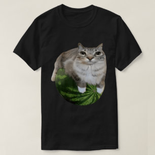Watermelon Cat   Funny Meme Kitty Art T-Shirt