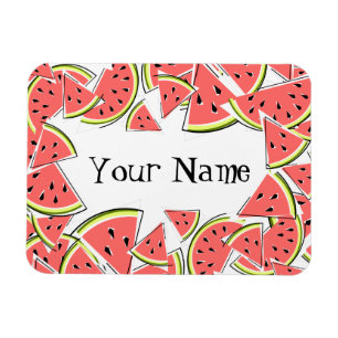 Watermelon Centre Name Magnet