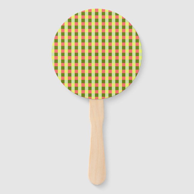 Watermelon Check Hand Fan (Front)