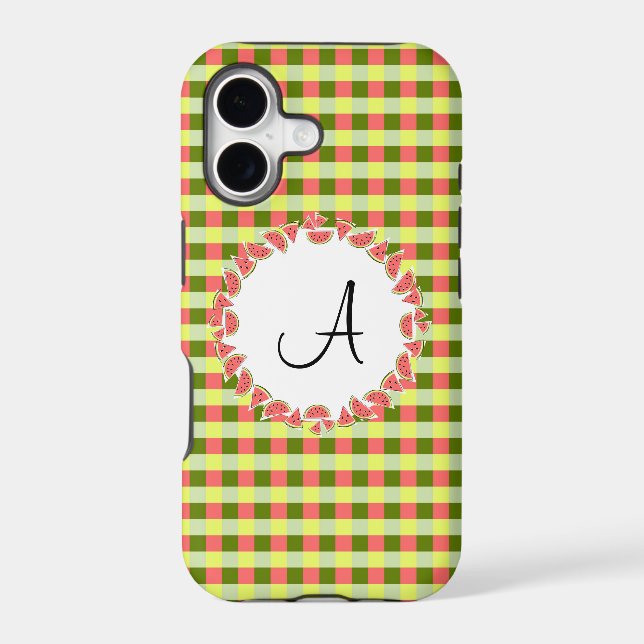 Watermelon Check 'Monogram' iPhone 5 case (Back)