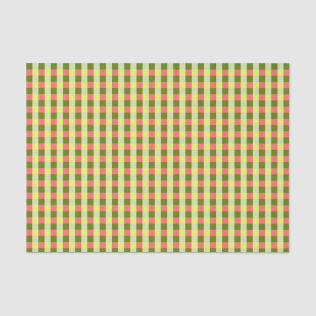 Watermelon Check tissue paper (Front)