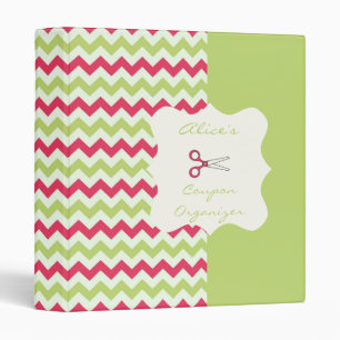 Watermelon Chevron Personalized Coupon Organizer Binder