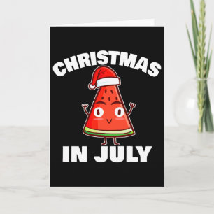 Watermelon Christmas In July Christmas Tree Summer Card