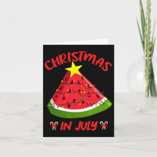 Watermelon Christmas Tree Christmas In July Summer Card