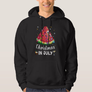 Watermelon Christmas Tree Christmas In July Summer Hoodie