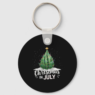 Watermelon Christmas Tree Christmas In July Summer Keychain
