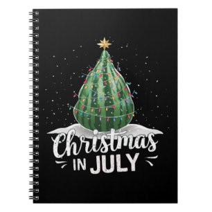 Watermelon Christmas Tree Christmas In July Summer Notebook