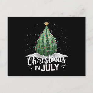 Watermelon Christmas Tree Christmas In July Summer Postcard