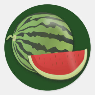 watermelon classic round sticker