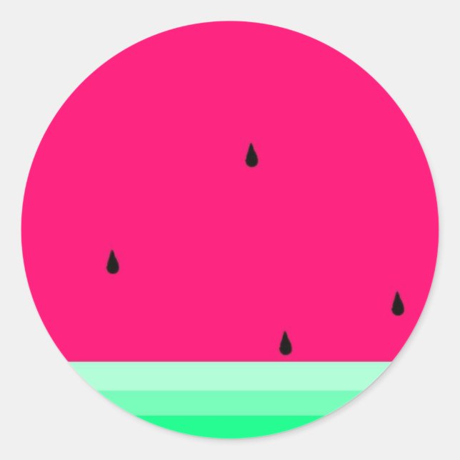 Watermelon Classic Round Sticker (Front)