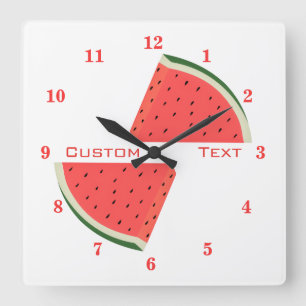 Watermelon Clock with Custom Text