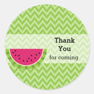 Watermelon colour classic round sticker