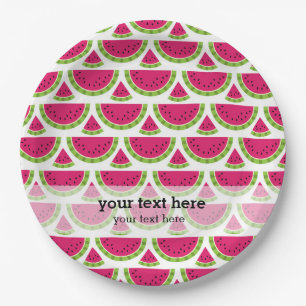 Watermelon colour paper plate